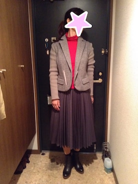 「MID by MIDWEST（ミッド バイ ミッドウエスト）のアイテム（ブーツ）」を使った、akiフォーさん（レディース・163cm）の秋コーディネート