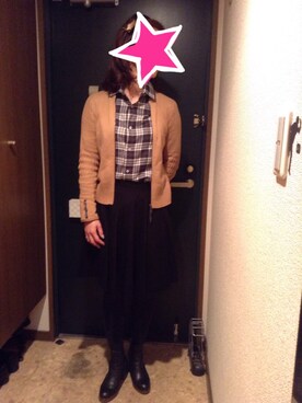 「MID by MIDWEST（ミッド バイ ミッドウエスト）のアイテム（ブーツ）」を使った、akiフォーさん（レディース・163cm）の冬コーディネート
