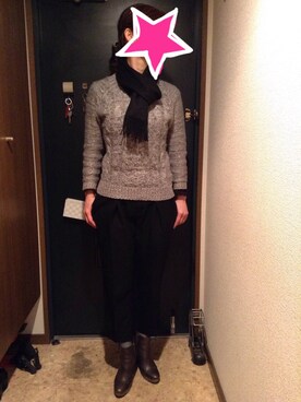 「MID by MIDWEST（ミッド バイ ミッドウエスト）のアイテム（ブーツ）」を使った、akiフォーさん（レディース・163cm）の冬コーディネート