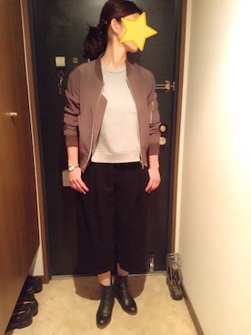 「MID by MIDWEST（ミッド バイ ミッドウエスト）のアイテム」を使った、akiフォーさん（レディース・163cm）の秋コーディネート