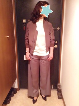 「MID by MIDWEST（ミッド バイ ミッドウエスト）のアイテム」を使った、akiフォーさん（レディース・163cm）の秋コーディネート