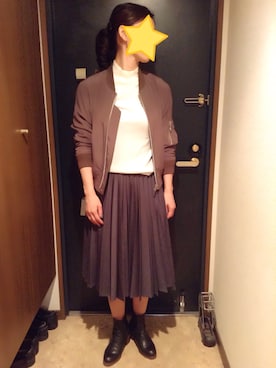 「MID by MIDWEST（ミッド バイ ミッドウエスト）のアイテム」を使った、akiフォーさん（レディース・163cm）の秋コーディネート