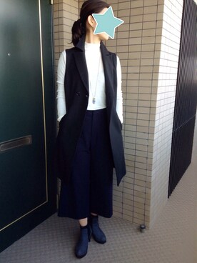 「MID by MIDWEST（ミッド バイ ミッドウエスト）のアイテム」を使った、akiフォーさん（レディース・163cm）の秋コーディネート