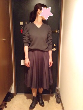 「MID by MIDWEST（ミッド バイ ミッドウエスト）のアイテム」を使った、akiフォーさん（レディース・163cm）の秋コーディネート