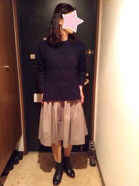 「MID by MIDWEST（ミッド バイ ミッドウエスト）のアイテム」を使った、akiフォーさん（レディース・163cm）の冬コーディネート