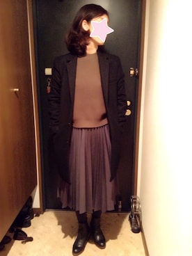 「MID by MIDWEST（ミッド バイ ミッドウエスト）のアイテム」を使った、akiフォーさん（レディース・163cm）の冬コーディネート