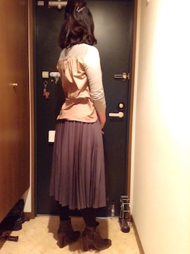 「MID by MIDWEST（ミッド バイ ミッドウエスト）のアイテム」を使った、akiフォーさん（レディース・163cm）の冬コーディネート