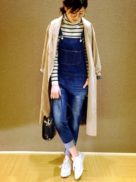 「アイテム（チェスターコート）」を使った、AyaKondoさん（レディース・164cm・20代）の冬コーディネート