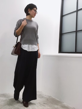 「アイテム（ハンチング/ベレー帽）」を使った、AyaKondoさん（レディース・164cm・20代）の秋コーディネート