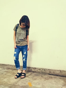 「ボーイフレンドデニム」｜AyaKondoさん（レディース・164cm）の夏コーディネート