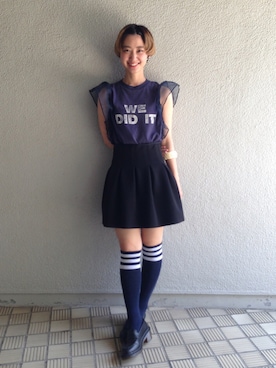 スカートを使った チアガール の人気ファッションコーディネート 髪型 ショートヘアー Wear