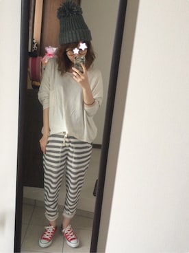 「RCWB（アールシーダブリュービー）のアイテム（帽子）」を使った、mi-ta◡̈✩さん（レディース・158cm）の秋コーディネート