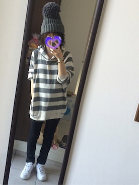 「RCWB（アールシーダブリュービー）のアイテム（帽子）」を使った、mi-ta◡̈✩さん（レディース・158cm）の秋コーディネート