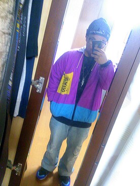 「HUF」｜「アイテム（その他アウター）」を使った、はたぼーさん（メンズ・165cm）の冬コーディネート