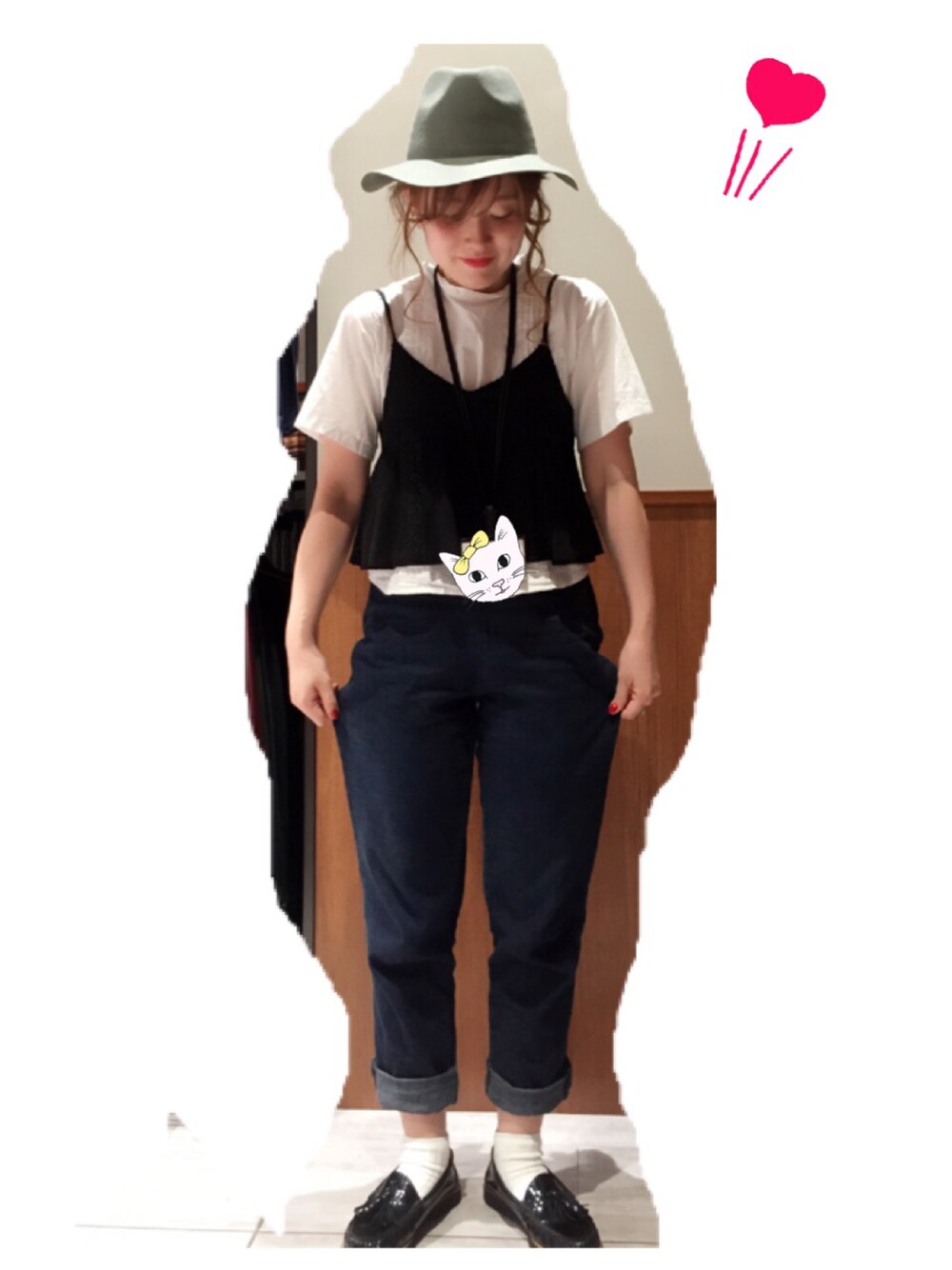 「??のアイテム（ハット、グレー系）」を使った、❤︎Ａ❤︎さん（レディース・163cm）の夏コーディネートの1枚目の写真