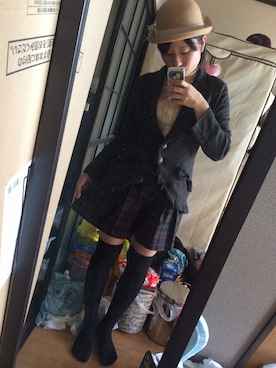 「axes femme（アクシーズファム）のアイテム（その他）」を使った、かなぴょん。さん（レディース・164cm）の秋コーディネート