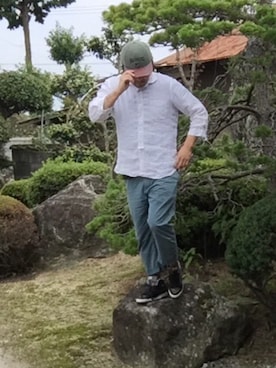 「Simplicite（サンプリシテ）のアイテム（トップス）」を使った、Kたんさん（メンズ・169cm）の秋コーディネート