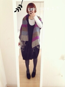 saruさん(レディース・160cm)の冬コーディネート