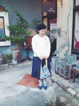 「NEWBALANCE」｜「アイテム（アクセサリー）」を使った、ふ ぅさん（レディース・155cm）の秋コーディネート