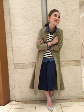 「フレア」｜「アイテム（チェスターコート）」を使った、ruriさん（レディース・153cm）の冬コーディネート