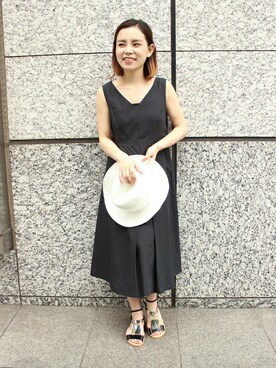 「Noble（ノーブル）のアイテム（帽子）」を使った、ruriさん（レディース・153cm）の春コーディネート