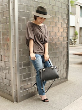 「Noble（ノーブル）のアイテム（Tシャツ/カットソー）」を使った、ruriさん（レディース・153cm）の夏コーディネート