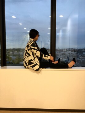 「学校」｜「アイテム（チェスターコート）」を使った、@yntakさん（レディース・165cm）の秋コーディネート