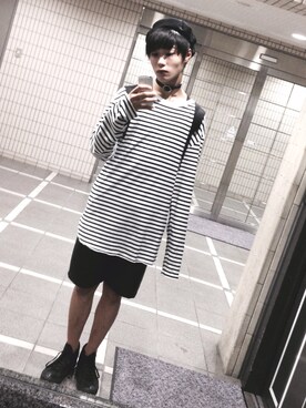 「CONVERSE（コンバース）のCONVERSE / CVS ALL STAR HI（スニーカー、ブラック系）」を使った、いちまつ君さん（メンズ・176cm）の秋コーディネート