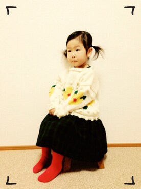 「タータンチェック」｜♥︎kululuさん（キッズ・100cm）の春コーディネート