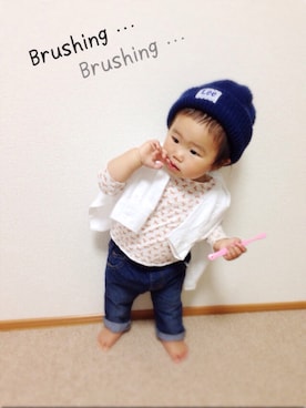「馬」｜♥︎kululuさん（キッズ・80cm）の春コーディネート