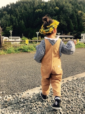 「バルーンスリーブ」｜♥︎kululuさん（キッズ・100cm）の春コーディネート