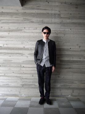 「The Letters（ザレターズ）のアイテム（ノーカラージャケット）」を使った、BIRTHDAYさん（メンズ・170cm）の秋コーディネート