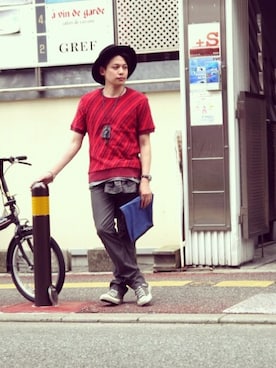 「J.Sabatino（ジェイサバティーノ）のアイテム（その他アウター）」を使った、BIRTHDAYさん（メンズ・170cm）の夏コーディネート