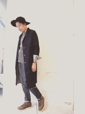 「GENERIC SURPLUS（ジェネリックサープラス）のアイテム（ブーツ）」を使った、BIRTHDAYさん（メンズ・170cm）の秋コーディネート