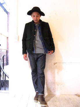 「GENERIC SURPLUS（ジェネリックサープラス）のアイテム（ブーツ）」を使った、BIRTHDAYさん（メンズ・170cm）の秋コーディネート
