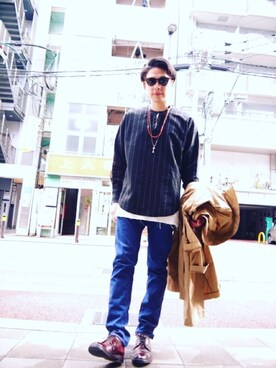「TOOLS PHILOSOPHY（ツールズフィロソフィー）のアイテム（アクセサリー）」を使った、BIRTHDAYさん（メンズ・170cm）の冬コーディネート