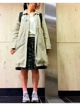 「PAR ICI」｜「アイテム（チェスターコート）」を使った、ゆさん（レディース・164cm）の秋コーディネート