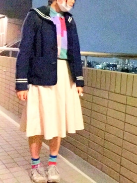 「POU DOU DOU（プードゥドゥ）のアイテム（スカート）」を使った、ゆさん（メンズ・164cm）の秋コーディネート