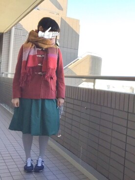 「PAR ICI」｜「アイテム（ダッフルコート）」を使った、ゆさん（レディース・164cm）の秋コーディネート