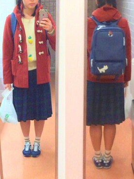 「PAR ICI」｜「アイテム（ダッフルコート）」を使った、ゆさん（レディース・164cm）の冬コーディネート