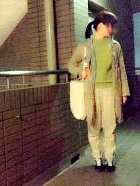 「PAR ICI」｜「アイテム（チェスターコート）」を使った、ゆさん（レディース・164cm）の春コーディネート