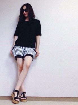 「厚底」｜tabasaさん（レディース・154cm）の夏コーディネート