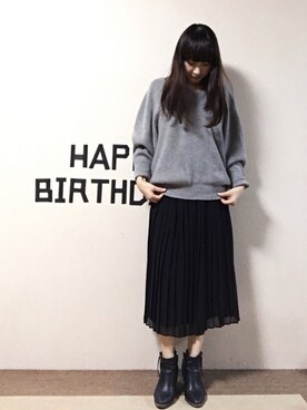 「アイテム（ブーティ）」を使った、tabasaさん（レディース・155cm・30代）の秋コーディネート