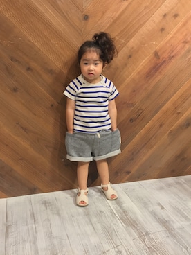 「スウエットパンツ」｜「アイテム（サンダル）」を使った、tabasaさん（キッズ・90cm）の夏コーディネート