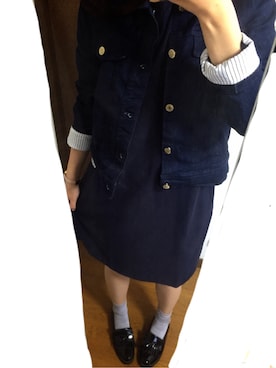 「春ワンピ」｜「アイテム（デニムジャケット）」を使った、mugiさん（レディース・160cm）の春コーディネート