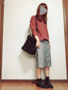 「STUDIOUS（ステュディオス）のアイテム（腕時計）」を使った、mugiさん（レディース・160cm）の秋コーディネート