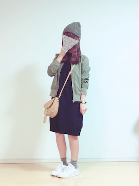 「STUDIOUS（ステュディオス）のアイテム（腕時計）」を使った、mugiさん（レディース・160cm）の春コーディネート