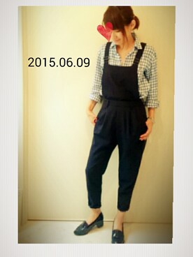 「雨の日」｜「アイテム（オールインワン・サロペット）」を使った、ricky.yさん（レディース・158cm）の夏コーディネート