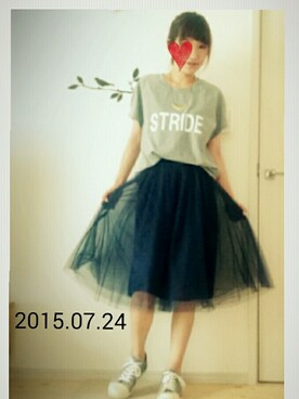 「前だけイン」｜ricky.yさん（レディース・158cm）の夏コーディネート