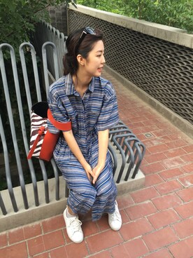 CELINEのクラッチバッグ（ブラウン系）を使った人気ファッション